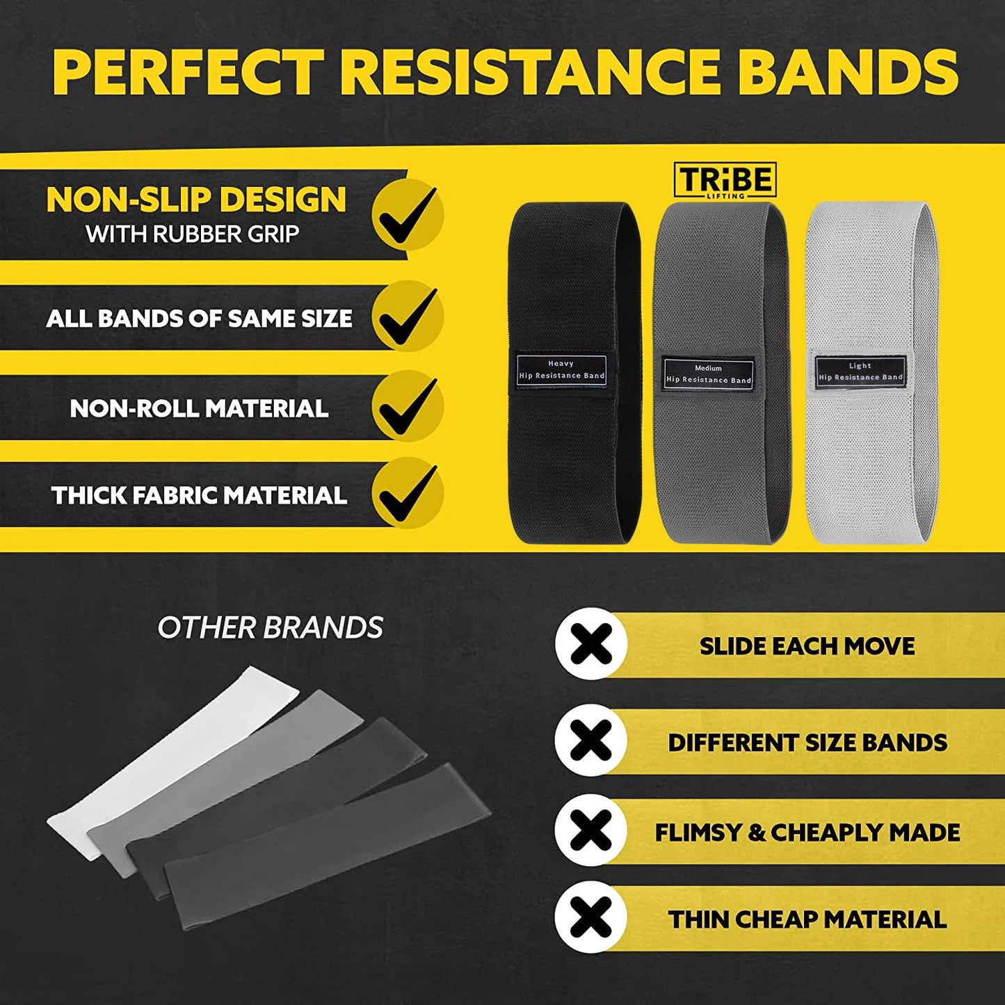 Fabric Resistance Hip Booty Bands